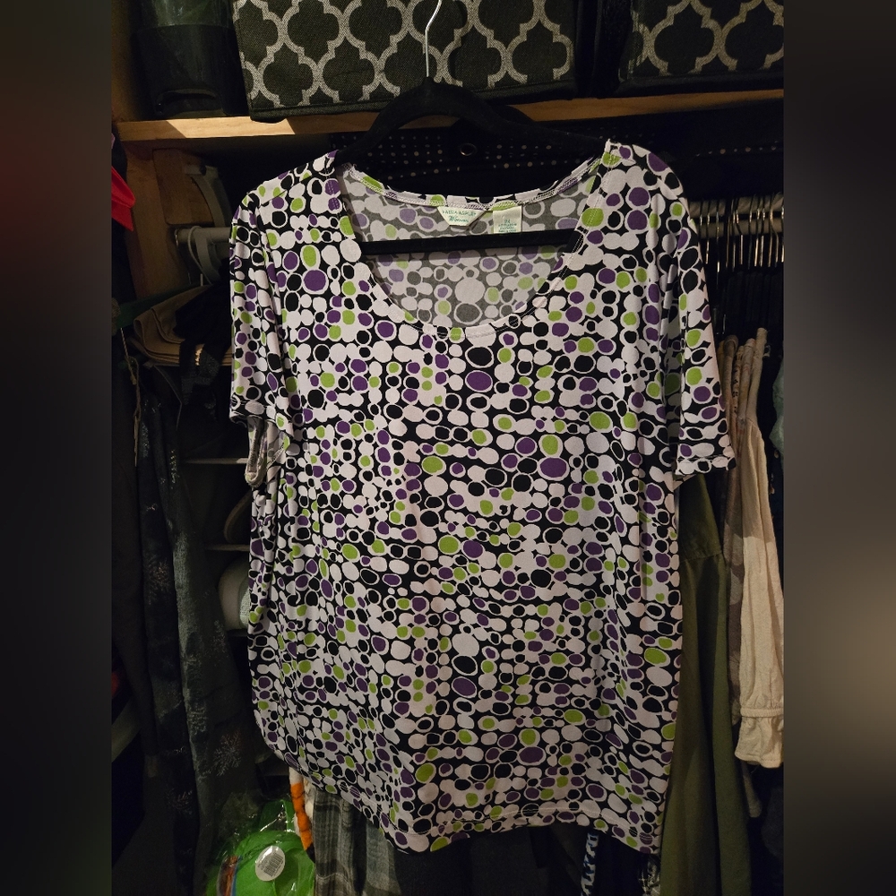 Multicolor Polka Dot Top